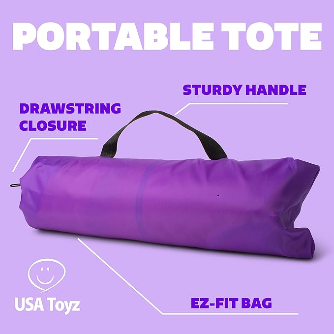 USA Toyz Happy Hut Teepee Tent for Kids - Indoor Pop Up Teepee Kids Playhouse Tents for Boys, Girls, Toddlers with Portable Storage Bag (Pink)