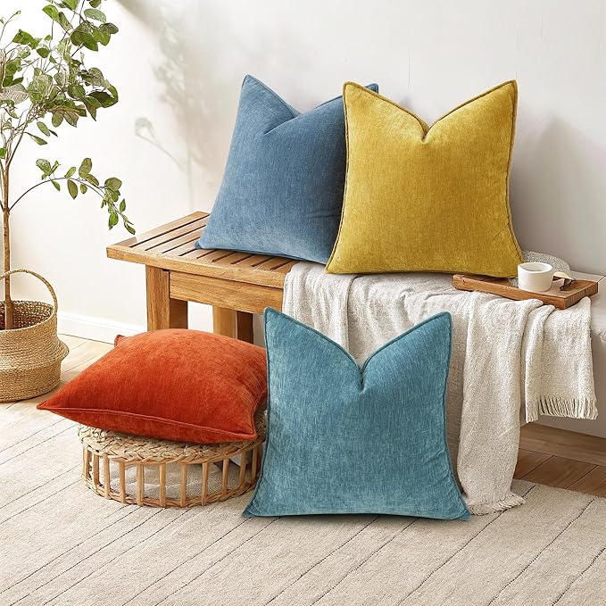 decorUhome Summer Couch Throw Pillow Covers 20x20 Set of 2, Decorative Soft - Image 4