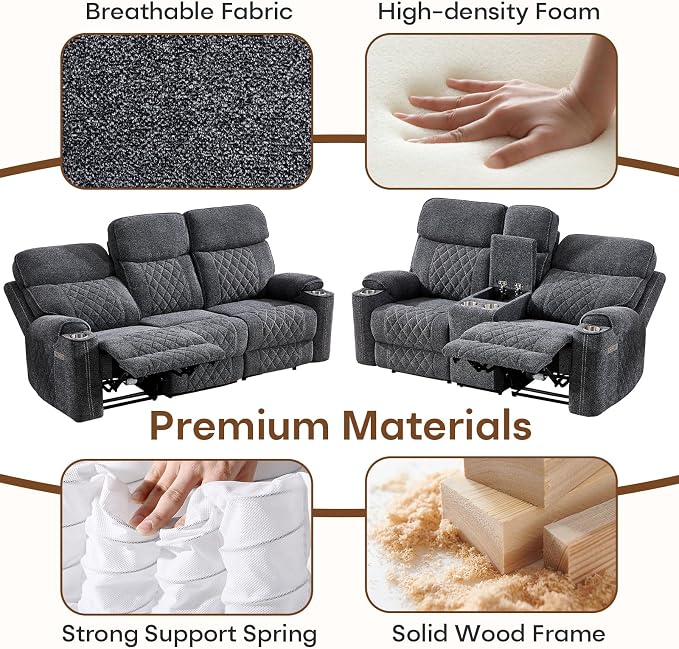 HAOMARKETS 3-Piece Power Recliner Sofa Set - Image 7