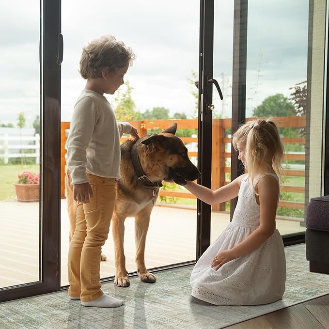 Washable Modern Abstract Kitchen & Hallway Runner Rug, 2'6''x8', Green with Non-Slip Backing