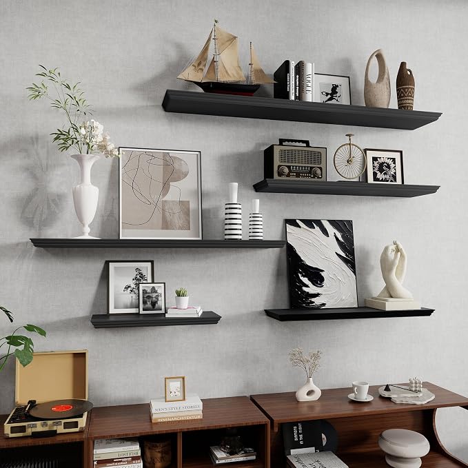 Fun Memories Floating Shelves 55 Inch Long, 9.3 Inch Deep Classic Crown Molding - Image 8