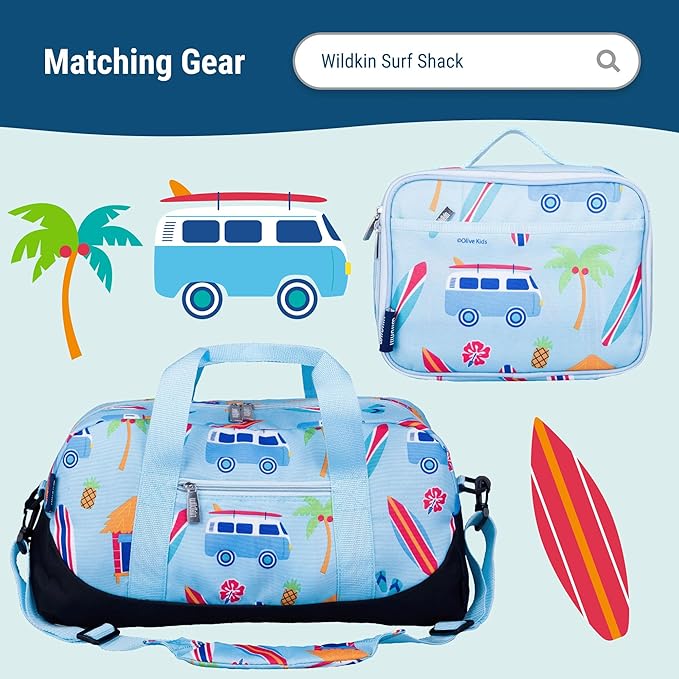 Wildkin 15-inch Kids Backpack – Durable, Padded, Adjustable for School & Travel - Surf Shack