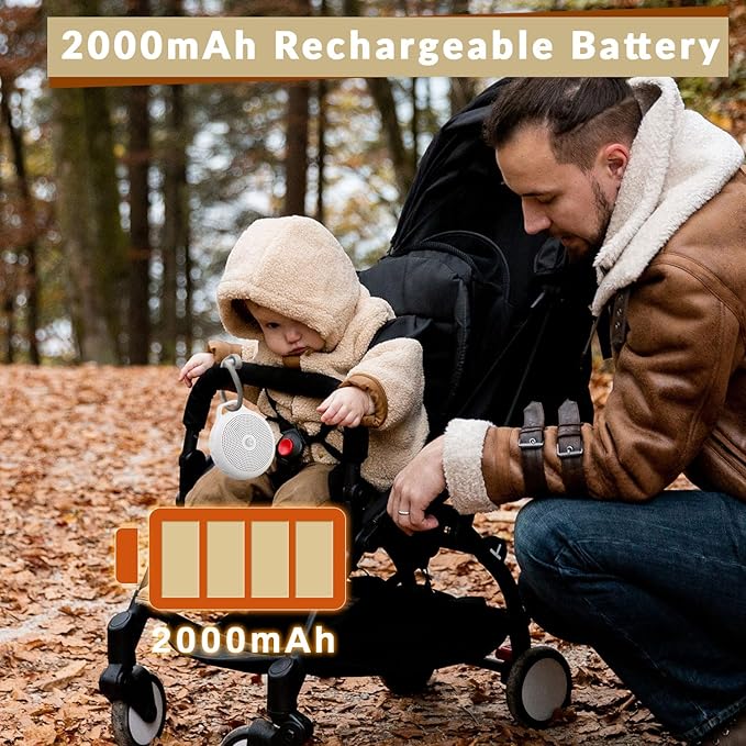 Portable White Noise Sleep Sound Machine for Home and Travel. Perfect for Your Sleeping Baby with a dimmable Night Light and Long Battery Life. Baby Essential Adult/Child Lock Feature