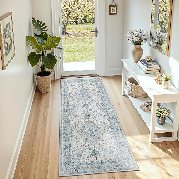 RELEANY Area Rugs 2'6"x8' Runner Rug Non Slip Washable by RELEANY