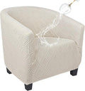 SearchI Waterproof Club Chair Slipcover Stretch Barrel Chair Covers Jacquard by SearchI