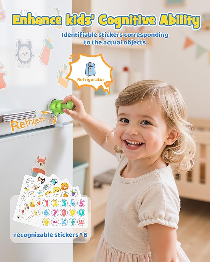 Montessori Toys for Kids Reading Set: Dinosaur Talking Pen with 73PCS FlashCard&6 Stickers, Montessori Language Learning Speech Therapy Toys, Autism Sensory Interactive Educational Gifts for Boy Girl