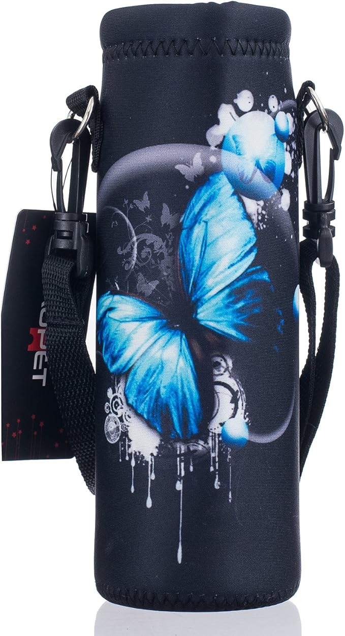 AUPET Water Bottle Bag Carrier,24oz/32oz Insulated Neoprene bottle Sling Holder Case Pouch Cover for 1000ML/750ML Bottles with Shoulder Strap for walking