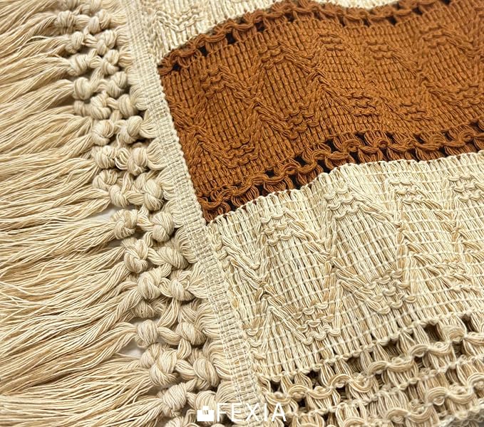 FEXIA Boho Table Runner 48 Inches Long Macrame Summer Decor Coffee Table Cover - Image 3