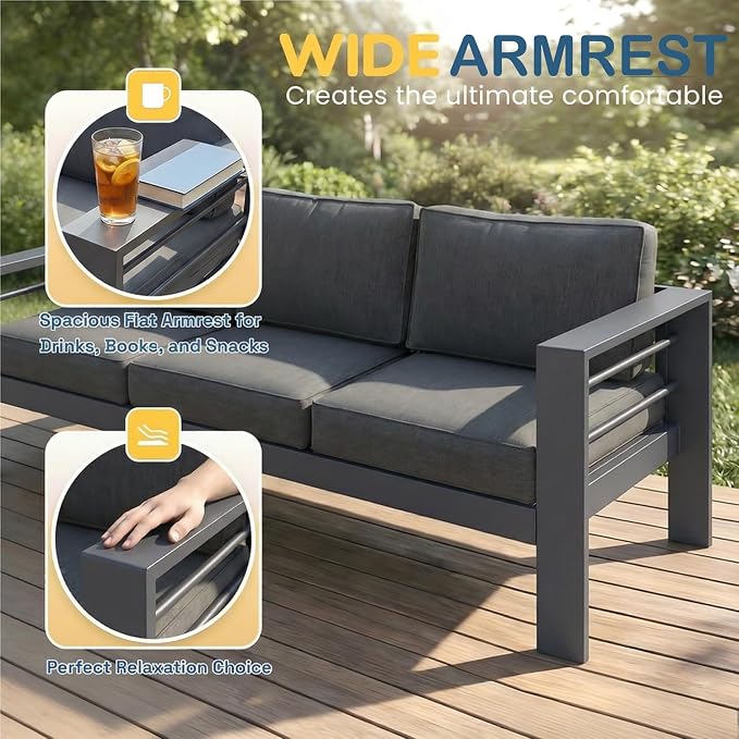 Solaste Aluminum Patio Furniture Set - Image 3