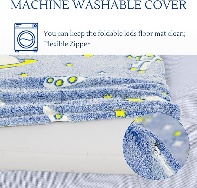 MeMoreCool Kids Floor Futon Mattress Large 6x4 FT, Thicken Foam Tatami Mattress for Children Play Area, Foldable Sleeping Pad Crawling Tatami Mat for Playroom