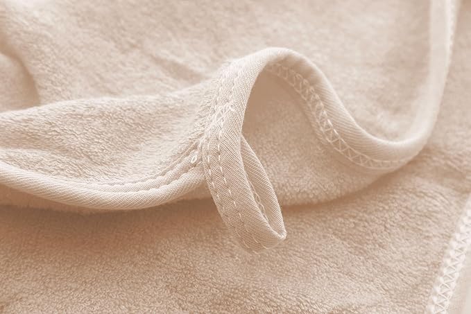 HIPHOP PANDA Baby Washcloths, Rayon Made from Bamboo - 2 Layer Ultra Soft Absorbent Newborn Bath Face Towel - Reusable Baby Wipes for Delicate Skin - Brown, 6 Pack