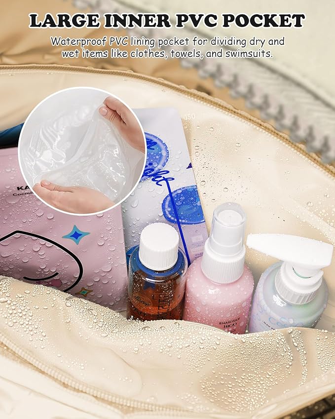 Duffle Bag for Travel Women, Travel Bags，Teenage Girls Gift Ideas-Initial Overnight Bag with Wet Pocket，Lightweight Weekender Bags Personalized Gym Tote with Makeup Pouch