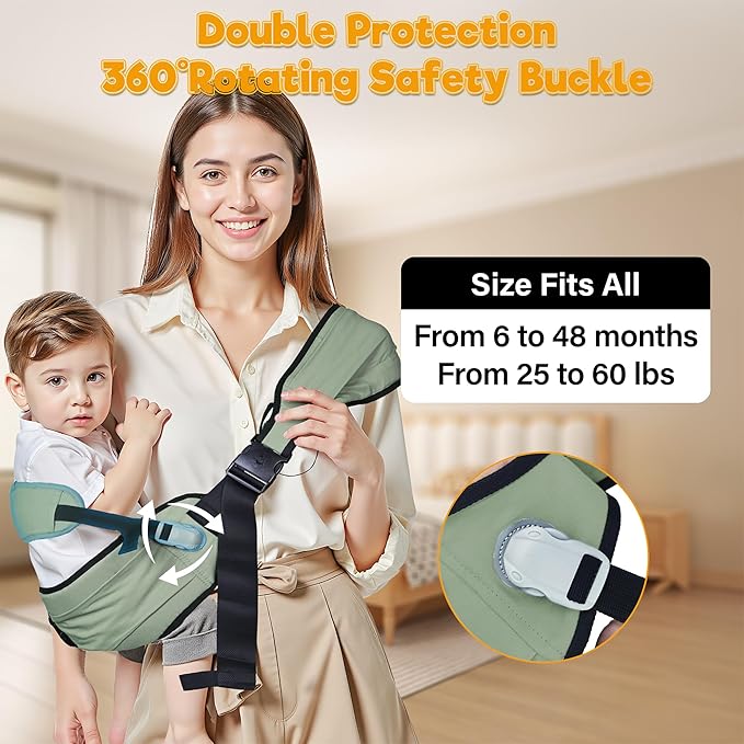 Baby Carrier Newborn to Toddler,Adjustable Baby Sling Carrier,Comfortable and Lightweight Toddler Carrier for 25-60 lbs,Ideal for Shopping Travelling
