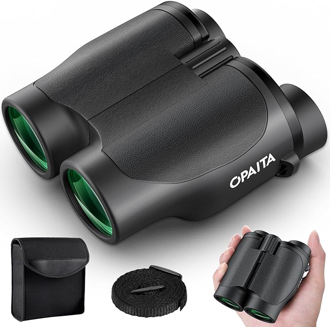 Compact Binoculars for Adults High Powered - OPAITA 20x32 Small Binoculars for Adults Kids with Low Light Vision for Hunting Cruise Ship Travel Concert Hiking