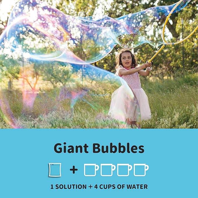 Uncle Bubble Concentrated Bubble Solution (up to 12L/3.2 Gallons) Regular Bubbles for Bubble Machine, Bubble Gun, Bubble Wands, Bubblw Mower, Bubble Juice Refill. Make 6L/1.6 Gallons for Giant Bubble