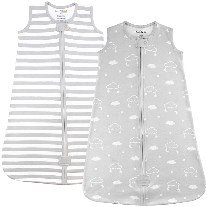 Mama Cheetah Baby Sleep Sack 0.5 TOG, Organic Cotton Baby Wearable Blanket with Two-Way Zipper, Swaddle Transition Baby Sleeping Bag for Newborn Infant Toddler Boy Girl, 6-12 Months