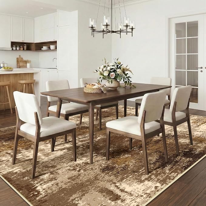RELEANY Washable Area Rugs 5'x7' Non-Slip Modern Abstract Soft - Image 3