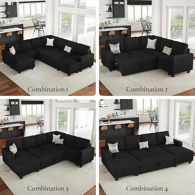 Belffin Corduroy Sleeper Sofa - Image 7
