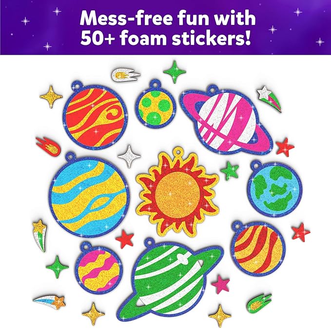 Skillmatics Foil Fun Solar System - Space Art & Craft Kit for Kids, Mess-Free Fun, Creative Activity, DIY Decor, Gifts for Boys & Girls Ages 4, 5, 6, 7, 8, 9, 10, 11, 12