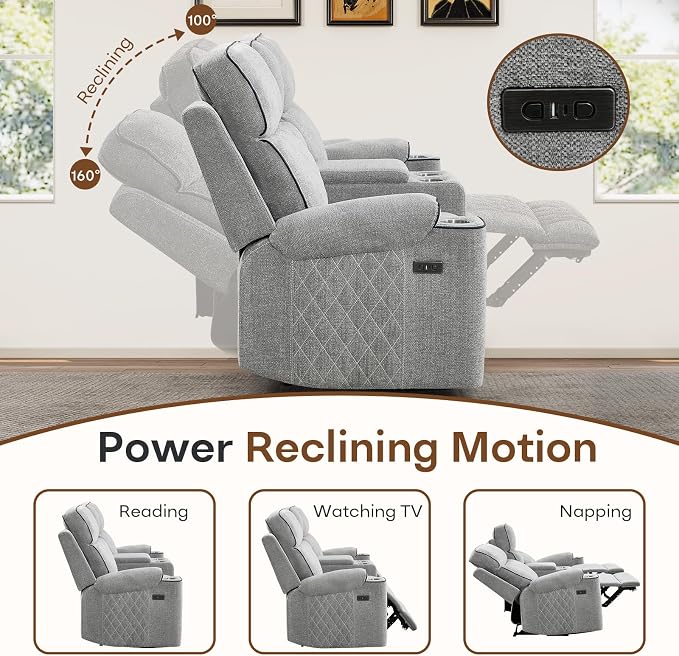 HAOMARKETS 2-Piece Electric Recliner Sofa Set - Image 3