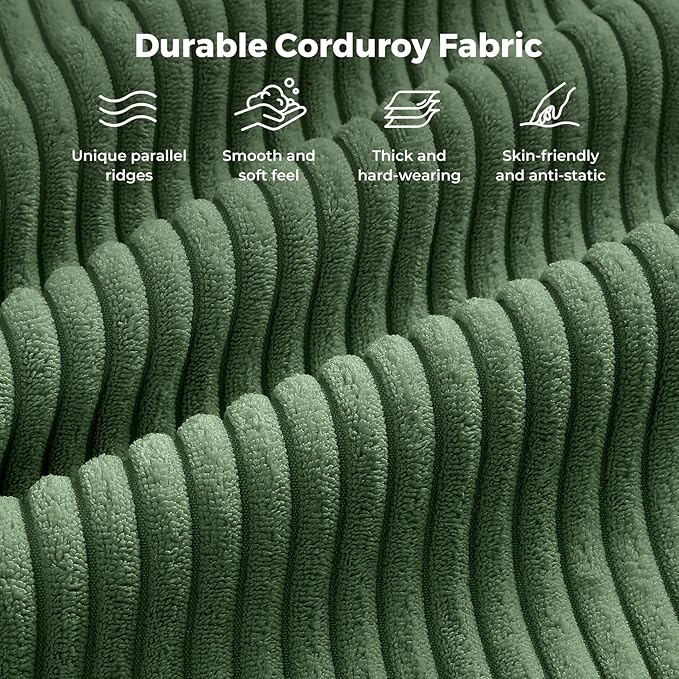 Vesgantti 97" Modular Sectional Sofa Green, U-Shaped Couch - Image 5