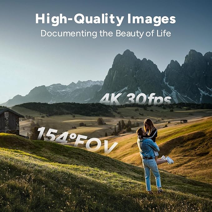 SJCAM C300 4K Vlogging Cam,7H Long Power,Super 6-Axis Stabilization Pocket Vlog Camera,Handheld Dual-Touch Screen Action Camera,30M Waterproof,Portable mini Tiny for Student,Ladies,Kids Action Cam
