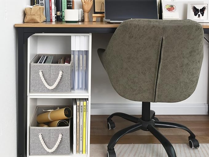 StorageWorks Storage Baskets for Shelves, Foldable Fabric Closet Storage Bins with Handles, Fabric Storage Bins Clothes Organizer, Gray, 3-Pack, Small