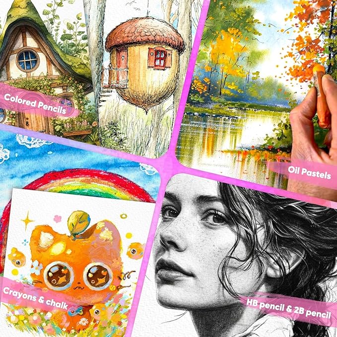 Marker Paper 9" x 12", 50 Sheets 73lb/120gsm Alcohol Marker Paper, Smooth Painting Coloring Loose Drawing Paper, Art Supplies for Kids Adults Teacher Marker Pad Sketchbook, Classroom Must Have