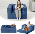 Futon Sofa Bed with Pillow, 3-in-1 Sleeper Sofa Bed with Removable Cover by Cansunna