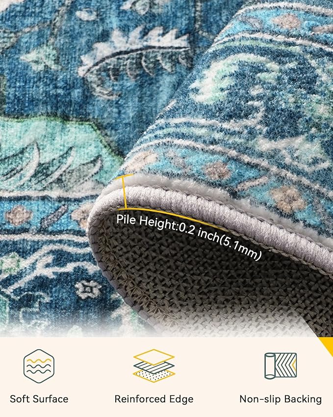 RELEANY Area Rugs 2'6"x4' Kitchen Rugs Entry Rug Small Rugs - Image 3