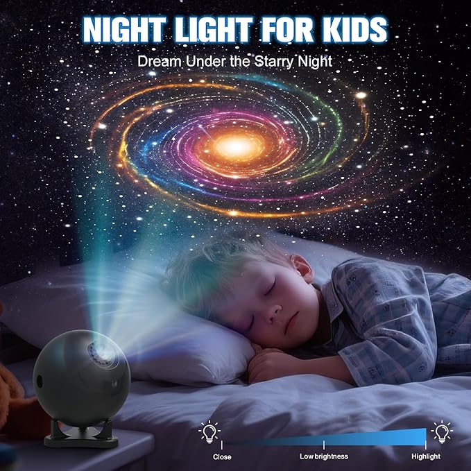 Planetarium Projector for Bedroom, 12 Image Discs, Galaxy Projector Star Night Light, Ceiling Mood Lighting, LED Space Galaxy Lamp, Kids Adults Room Decor
