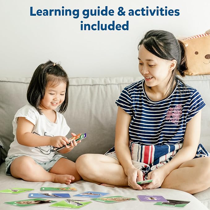 Skillmatics Thick Flash Cards for Toddlers - First 100 Animals, Montessori Toys, Preschool Learning Activities, Learning Aids, Gifts for Kids Ages 1, 2, 3, 4 Years