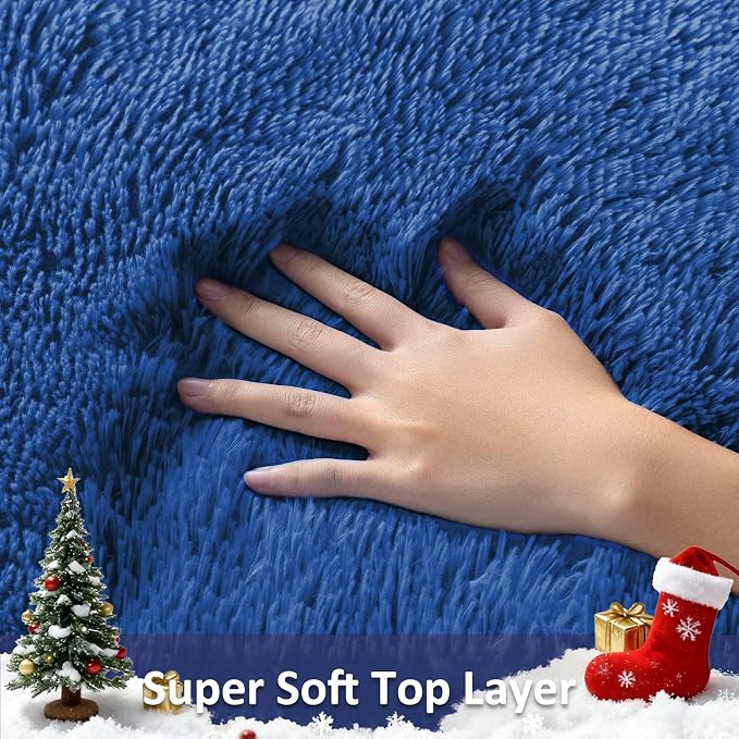 Ophanie 5x8 Blue Rugs for Living Room, Kids Nursery Rug Aesthetic, Playroom - Image 2