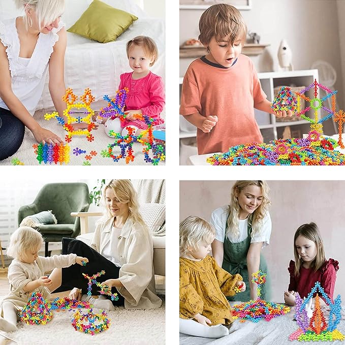 250 Pieces Building Blocks Kids STEM Toys Educational Building Toys Interlocking Solid Plastic Discs Sets for Preschool Boys and Girls Aged 3+