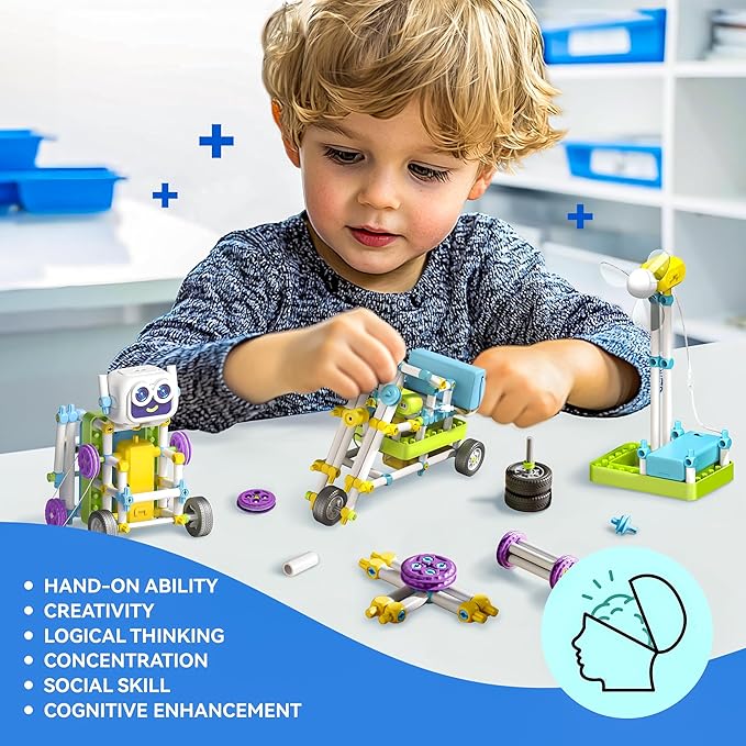 SMILESSKIDDO STEM Toys for Kids 8-13 Years Old, 36-in-1 Robotics Kit with Solar Power & Sensors, 434 Pieces Learning & Education Science Kits, Birthday Gift Idea for Boys and Girls