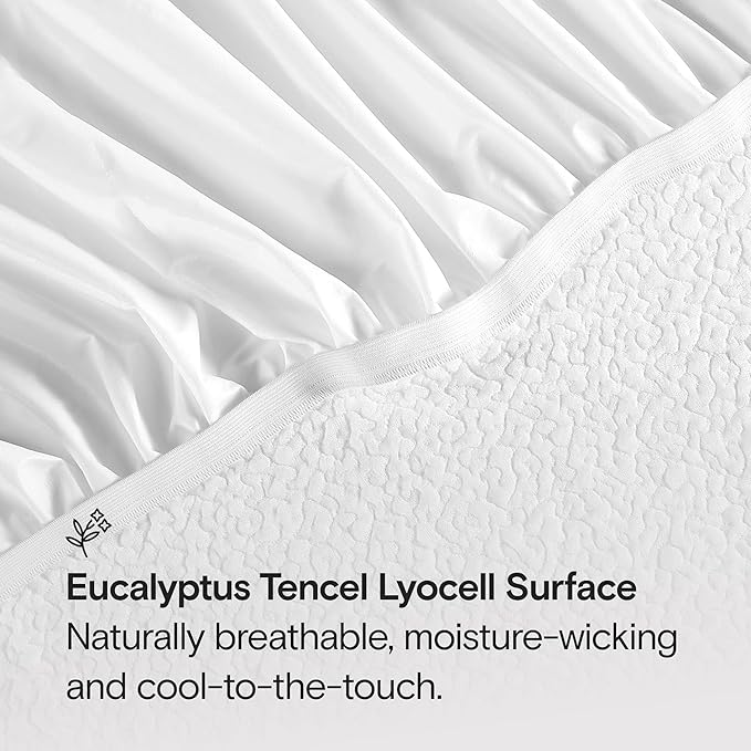 SIJO Mattress Protector, 100% Waterproof, Cooling, Ultra Soft, Noiseless, 16 inch Deep Pocket, Best Overall Mattress Protector Award Winner by Apartment Therapy (Queen)