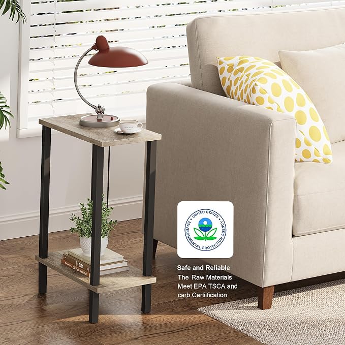 TUTOTAK Small Side Table, Narrow End Table, Skinny Sofa Table, Slim Nightstand - Image 5