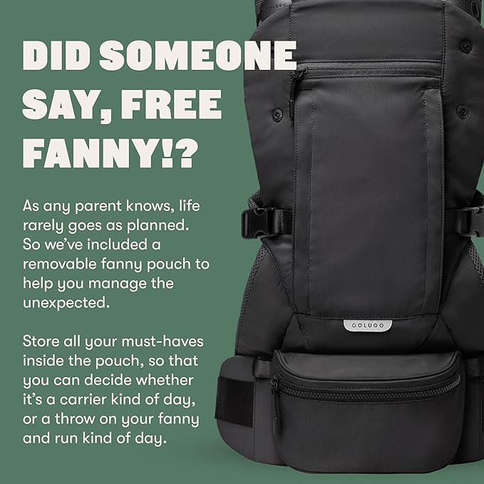 Colugo Baby Carrier - Baby Carrier Newborn to Toddler, Toddler Carrier, Adjustable, Lightweight, Breathable Carrier for Newborn to 33 Pounds (Black)