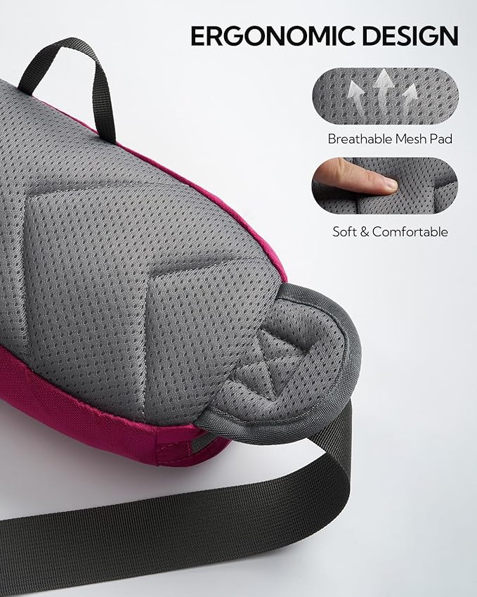 WATERFLY Fanny Pack Waist Bag: Hiking Water Bottle Holder with Strap Waist Pack for Women Men Hydration Hip Packs for Running Walking Traveling-Rose Red