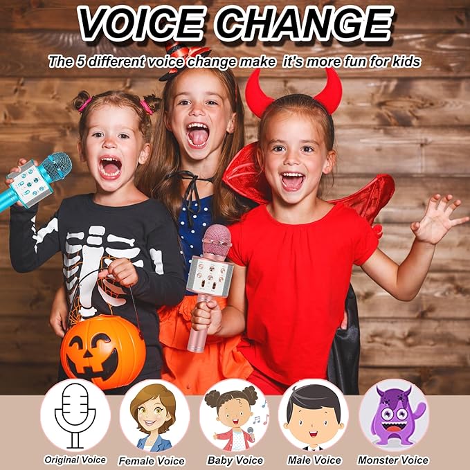 Kids Karaoke Microphone for Girl Toys: Christmas Birthday Gifts Ideas for 3 4 5 6 7 8 9 10 Year Old Girls