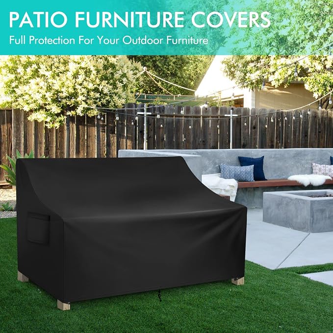 WLEAFJ Patio Sofa Cover Waterproof, Outdoor Loveseat Cover, Heavy Duty Outdoor - Image 6