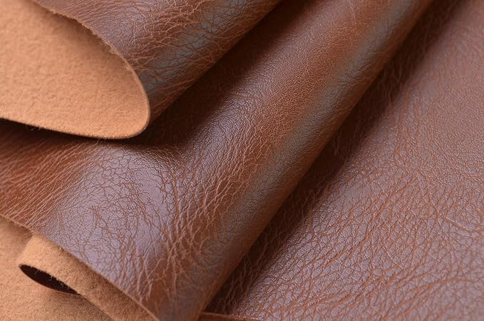 Wento Thick 3 Yard Faux Leather Fabric Soft Skin Grain PU Leather - Image 2