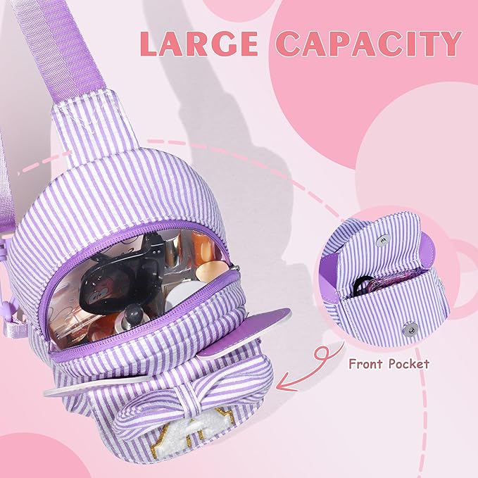 Sling Bag for Kids, Birthday Gifts for Little Girl, Small Cute Bag for Little Girls Kids, Initial Small Sling Bags for Girl Kid Daughter (Pink I)
