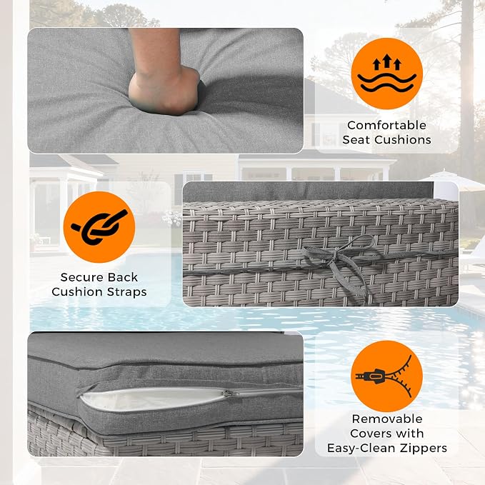 14-Seat Modern Patio Furniture Set - Image 7