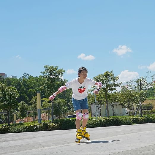 Youth/Kids Knee Pads Elbow Pads Wrist Guards Protective Gear Set for 3-15 Years Child Roller Skates, Skateboard, Cycling, Inline Skating, BMX Bike, Balance Bike, Scooter Riding and Other Outdoor Sports