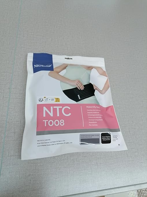 NeoTech Care Adjustable Maternity Belt - Light and Breathable Pregnancy Belly Support Band for Pregnant Women (Grey, Regular Size)