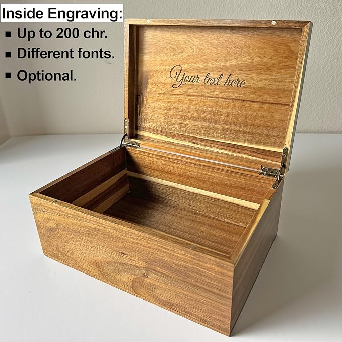 Happy Retirement Box for Memories - Never Underestimate the Difference You Made Retirement Gift for Teacher, Engraved Keepsake Box, A Truly Great Teacher Farewell Gift, Memory Chest, 11 x 8 x 4.75 in