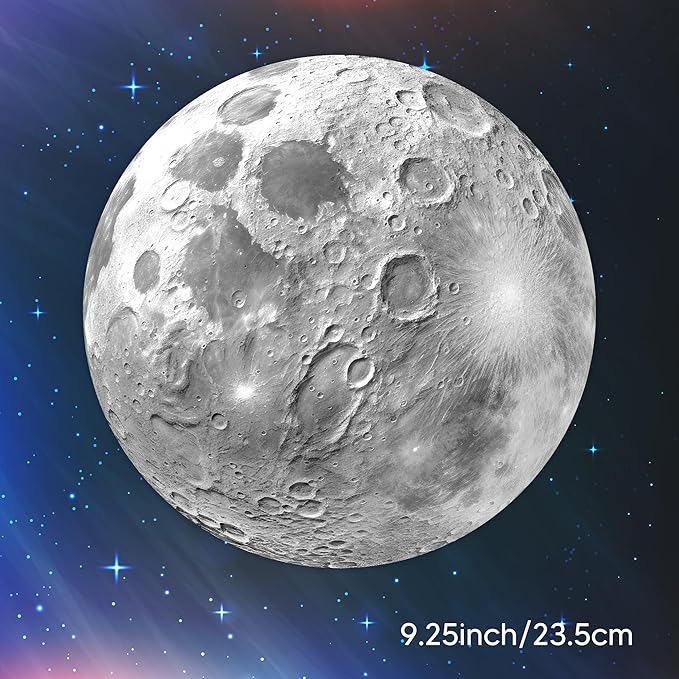 Glow in The Dark Sun for Ceiling, Luminous Planet Wall Sticker, Kids Bedroom Wall Decal, Sticky Fluorescence Sun, Gift for Boys and Girls (Blue)