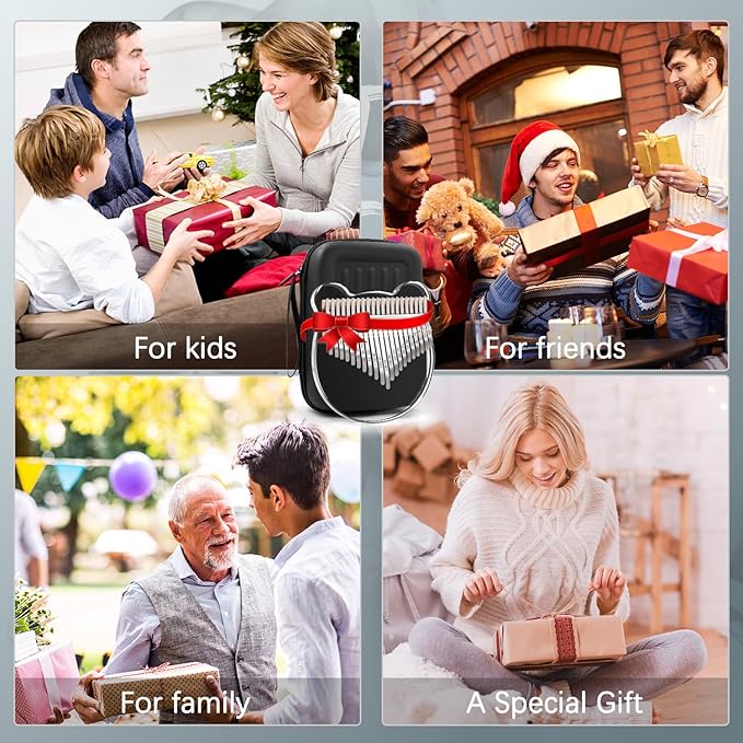 Acrylic Kalimba Thumb Piano,YUNDIE Portable 17/21 Keys Mbira Crystal Finger Piano, Musical Instruments Birthday Gift for Kid Adult Beginners Professional(Clear) (21 Keys)