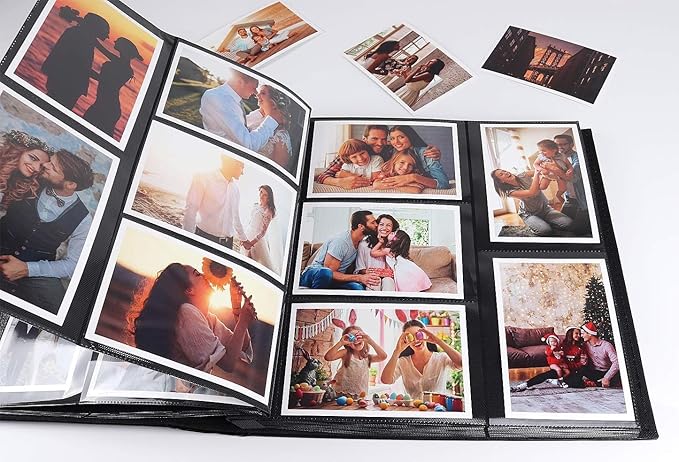 RECUTMS Photo Album 4x6 1000 Pockets Photos, Extra Large Capacity Family Wedding Picture Albums Holds 1000 Horizontal and Vertical Photos (White)